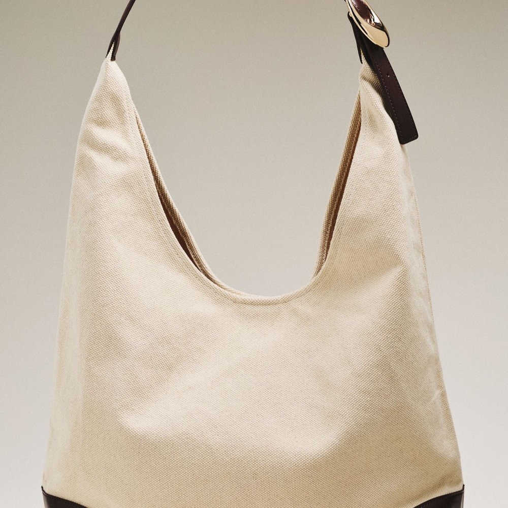Love Knot Buckle Shoulder Bag Canvas